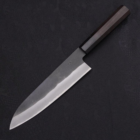 Gyuto Blue Steel #2 Kurouchi Chokin "Drache" Büffelhorn und Ebenholz Griff 210mm-[Musashi]-[Japan-Küchenmesser]