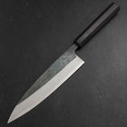 Gyuto Blue Steel #2 Kurouchi Chokin Drache Büffelhorn und Ebenholz Griff 210mm-[Musashi]-[Japan-Küchenmesser]