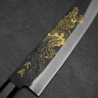 Gyuto Blue Steel #2 Kurouchi Chokin Drache Büffelhorn und Ebenholz Griff 210mm-[Musashi]-[Japan-Küchenmesser]