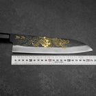 Gyuto Blue Steel #2 Kurouchi Chokin Drache Büffelhorn und Ebenholz Griff 210mm-[Musashi]-[Japan-Küchenmesser]