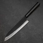 Gyuto Blue Steel #2 Kurouchi Chokin Hannya Büffelhorn und Ebenholz Griff 210mm-[Musashi]-[Japan-Küchenmesser]