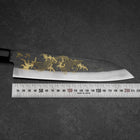 Gyuto Blue Steel #2 Kurouchi Chokin Koi Büffelhorn und Ebenholz Griff 210mm-[Musashi]-[Japan-Küchenmesser]