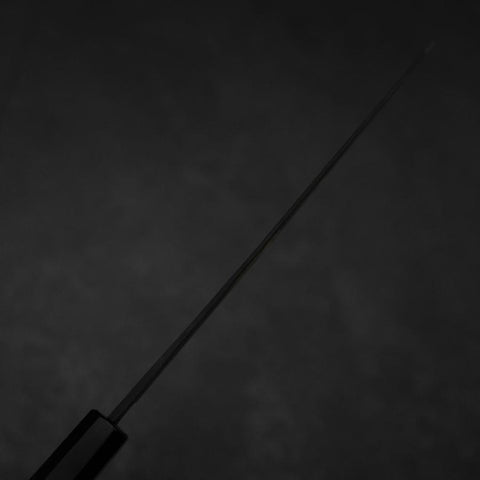 Gyuto Blue Steel #2 Kurouchi Chokin Kranich Büffelhorn und Ebenholz Griff 210mm-[Musashi]-[Japan-Küchenmesser]