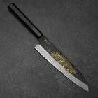 Gyuto Blue Steel #2 Kurouchi Chokin Kranich Büffelhorn und Ebenholz Griff 210mm-[Musashi]-[Japan-Küchenmesser]