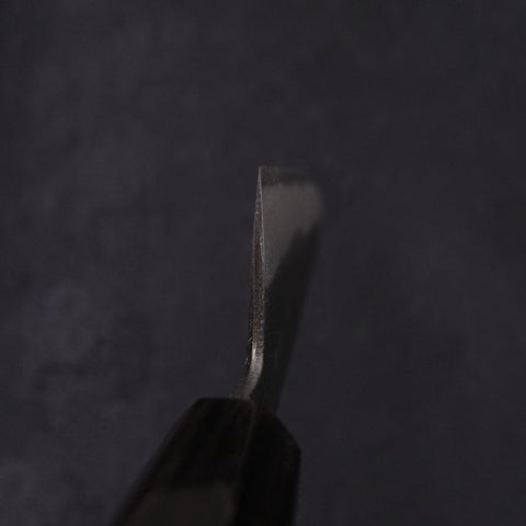 Gyuto Blue Steel #2 Kurouchi Chokin "Schlange In Sakura" Büffelhorn und Ebenholz 210mm-[Musashi]-[Japan-Küchenmesser]