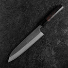 Gyuto Blue Steel #2 Kurouchi Chokin Ukiyo-E Büffelhorn und Ebenholz Griff 210mm (Asamura)-[Musashi]-[Japan-Küchenmesser]