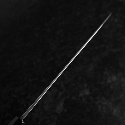 Gyuto Blue Steel #2 Kurouchi Chokin Ukiyo-E Büffelhorn und Ebenholz Griff 210mm (Asamura)-[Musashi]-[Japan-Küchenmesser]
