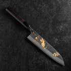 Gyuto Blue Steel #2 Kurouchi Chokin Ukiyo-E Büffelhorn und Ebenholz Griff 210mm (Asamura)-[Musashi]-[Japan-Küchenmesser]