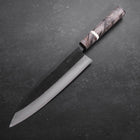 Gyuto Blue Steel #2 Kurouchi Damast Ahornholz Griff 210mm-[Musashi]-[Japan-Küchenmesser]