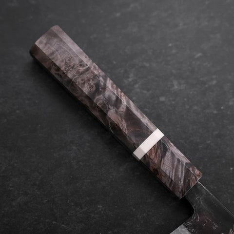 Gyuto Blue Steel #2 Kurouchi Damast Ahornholz Griff 210mm-[Musashi]-[Japan-Küchenmesser]