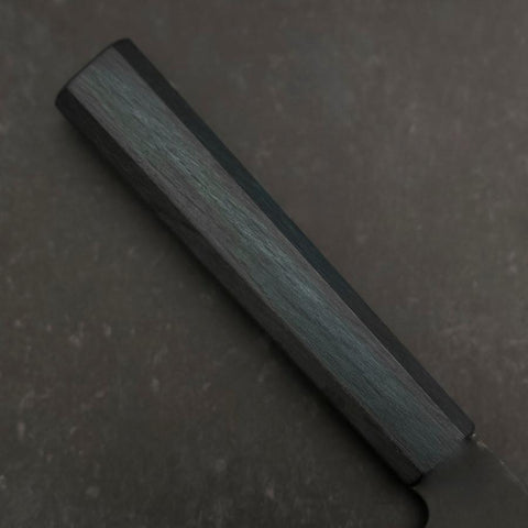 Gyuto Blue Steel #2 Kurouchi Dunkelblauer Urushi Griff 210mm-[Musashi]-[Japan-Küchenmesser]