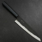 Gyuto Blue Steel #2 Kurouchi Dunkelblauer Urushi Griff 210mm-[Musashi]-[Japan-Küchenmesser]