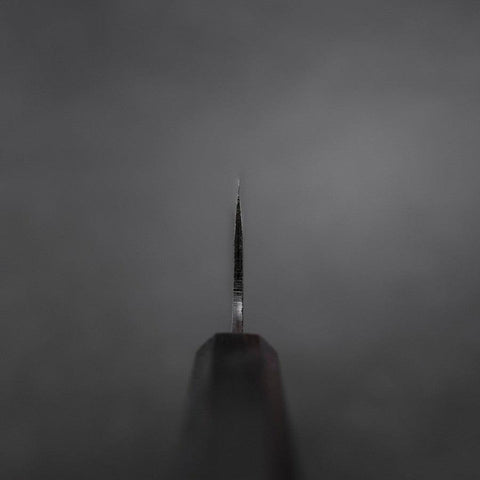 Gyuto Blue Steel #2 Kurouchi Ebenholz Griff 210mm-[Musashi]-[Japan-Küchenmesser]