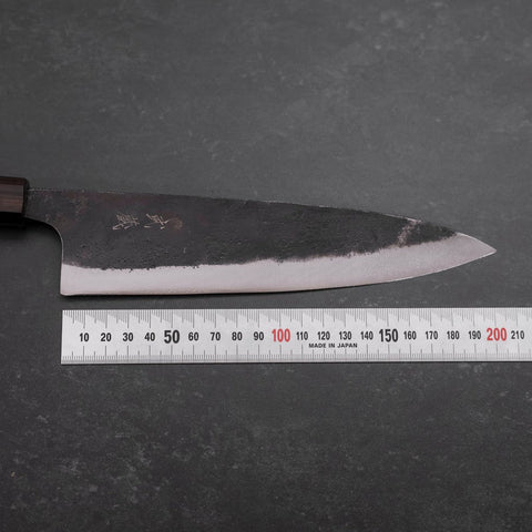 Gyuto Blue Steel #2 Kurouchi Ebenholz Griff 210mm-[Musashi]-[Japan-Küchenmesser]