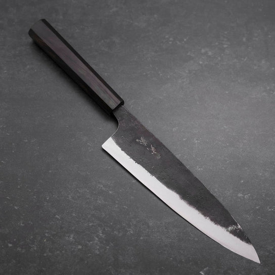 Gyuto Blue Steel #2 Kurouchi Ebenholz Griff 210mm