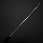 Gyuto Blue Steel #2 Kurouchi Edelstahlummantelung Chokin Sakura-Fuji Büffelhorn und Ebenholz Griff 210mm-[Musashi]-[Japan-Küchenmesser]