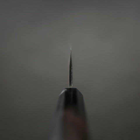 Gyuto Blue Steel #2 Kurouchi Sakura Fuji Büffelhorn und Ebenholz Griff 210mm-[Musashi]-[Japan-Küchenmesser]