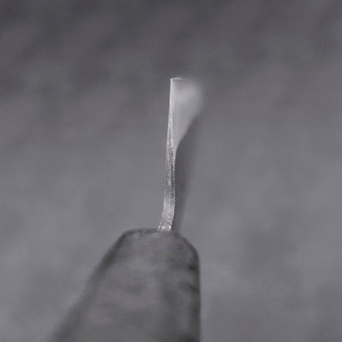 Gyuto Blue Steel #2 Kurouchi Schwarzer Ishime Urushi Griff 210M-[Musashi]-[Japan-Küchenmesser]