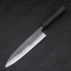 Gyuto Blue Steel #2 Kurouchi Schwarzer Ishime Urushi Griff 210M-[Musashi]-[Japan-Küchenmesser]
