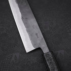Gyuto Blue Steel #2 Kurouchi Schwarzer Ishime Urushi Griff 210M-[Musashi]-[Japan-Küchenmesser]
