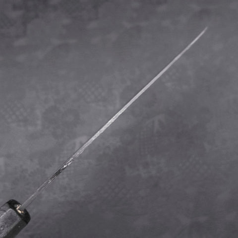 Gyuto Blue Steel #2 Kurouchi Schwarzer Ishime Urushi Griff 210M-[Musashi]-[Japan-Küchenmesser]