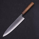 Gyuto Blue Steel #2 Kurouchi Sumi Urushi Griff 210mm-[Musashi]-[Japan-Küchenmesser]