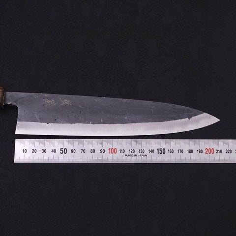 Gyuto Blue Steel #2 Kurouchi Sumi Urushi Griff 210mm-[Musashi]-[Japan-Küchenmesser]