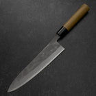 Gyuto Blue Steel #2 Nashiji Edelstahlummantelung Eibenholz Griff 210mm-[Musashi]-[Japan-Küchenmesser]