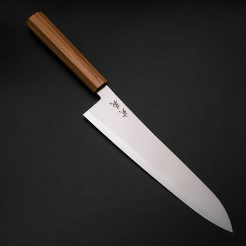 Gyuto Blue Steel #2 Poliert Olivenholz Griff 240mm-[Musashi]-[Japan-Küchenmesser]