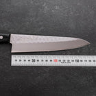 Gyuto Blue Steel #2 Stainless Clad Tsuchime Western Black Handle 180mm (7”)-[Musashi]-[Japan-Küchenmesser]