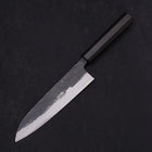 Gyuto Blue Super Kurouchi Buffalo Ebony Handle 180mm (7”)-[Musashi]-[Japan-Küchenmesser]