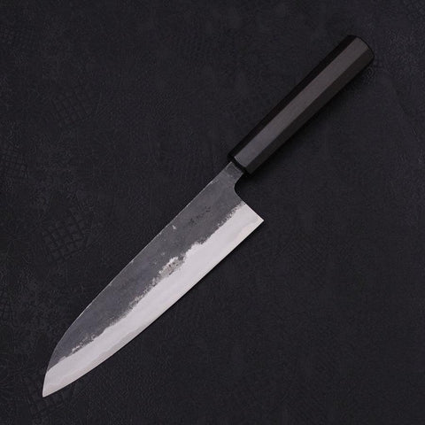 Gyuto Blue Super Kurouchi Buffalo Ebony Handle 180mm (7”)-[Musashi]-[Japan-Küchenmesser]