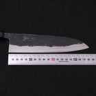Gyuto Blue Super Kurouchi Buffalo Ebony Handle 180mm (7”)-[Musashi]-[Japan-Küchenmesser]