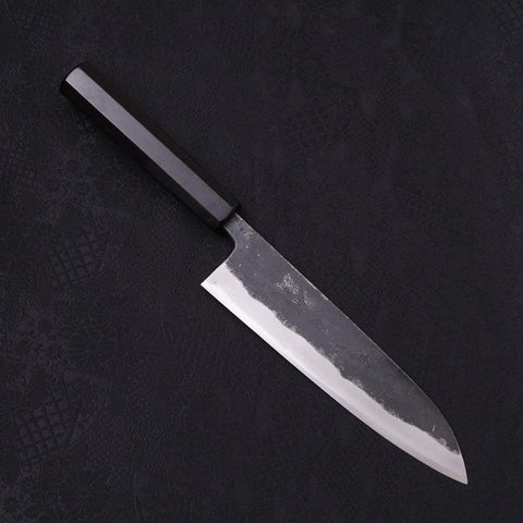 Gyuto Blue Super Kurouchi Buffalo Ebony Handle 180mm (7”)-[Musashi]-[Japan-Küchenmesser]