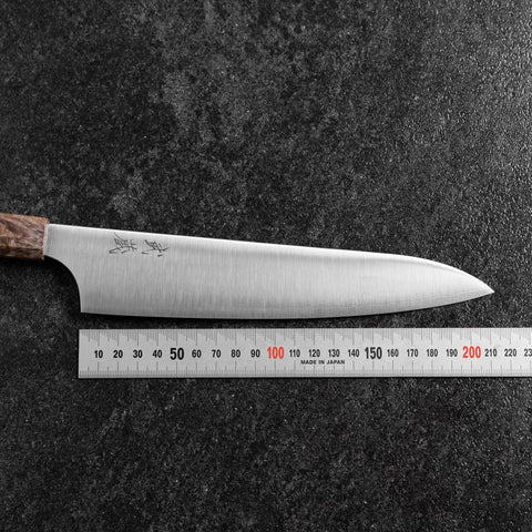 Gyuto Blue Super Poliert Ahornholz Griff 210mm-[Musashi]-[Japan-Küchenmesser]