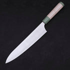 Gyuto Blue Super Polished Maple Green Handle 240mm (9.4”)-[Musashi]-[Japan-Küchenmesser]