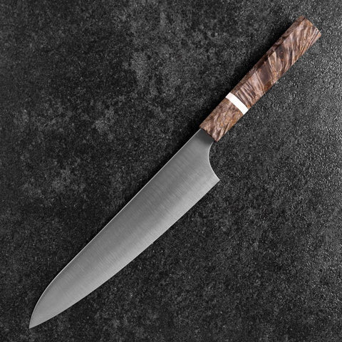Gyuto Blue Super Polished Maple Handle 210mm (8.3”)-[Musashi]-[Japanese-Kitchen-Knives]