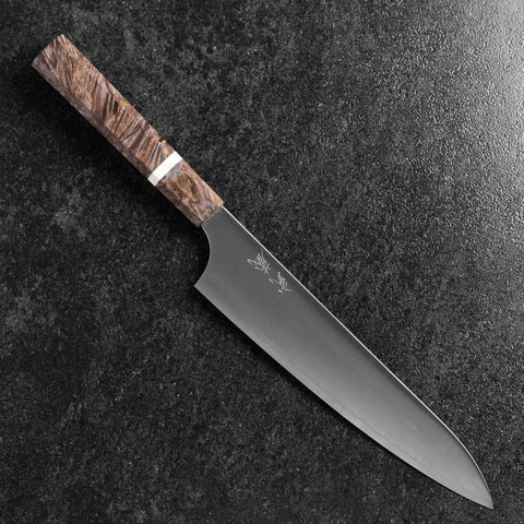 Gyuto Blue Super Polished Maple Handle 210mm (8.3”)-[Musashi]-[Japanese-Kitchen-Knives]