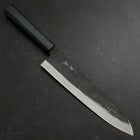 Gyuto Blue Steel #1 Kurouchi Dark Blue Urushi Handle 240mm-[Musashi]-[Japanese-Kitchen-Knives]