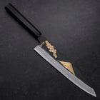 Gyuto Blue Steel #2 Chokin Kurouchi Drache Büffelhorn und Ebenholz Griff 240mm-[Musashi]-[Japan-Küchenmesser]
