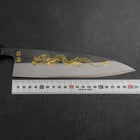 Gyuto Blue Steel #2 Kurouchi Chokin Drache Büffelhorn und Ebenholz Griff 210mm Store Limitiert-[Musashi]-[Japan-Küchenmesser]