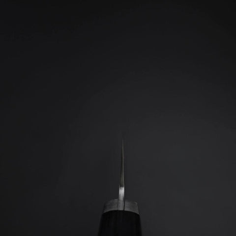 Gyuto Chromax Poliert Schwarzer Westlicher Griff 180mm-[Musashi]-[Japan-Küchenmesser]