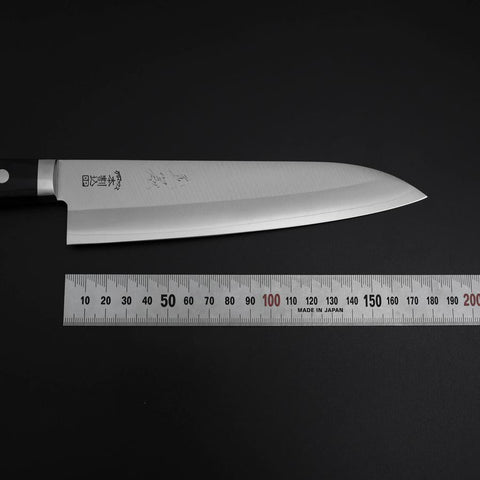 Gyuto Chromax Poliert Schwarzer Westlicher Griff 180mm-[Musashi]-[Japan-Küchenmesser]
