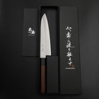 Gyuto Edelstahlummantelung Blue Super Poliert Rosenholz Griff 180mm-[Musashi]-[Japan-Küchenmesser]