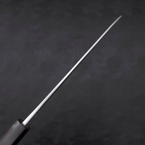 Gyuto Edelstahlummantelung White Steel #2 Kurouchi Ebenholz Griff 210mm-[Musashi]-[Japan-Küchenmesser]