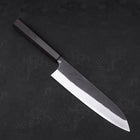 Gyuto Edelstahlummantelung White Steel #2 Kurouchi Ebenholz Griff 210mm-[Musashi]-[Japan-Küchenmesser]