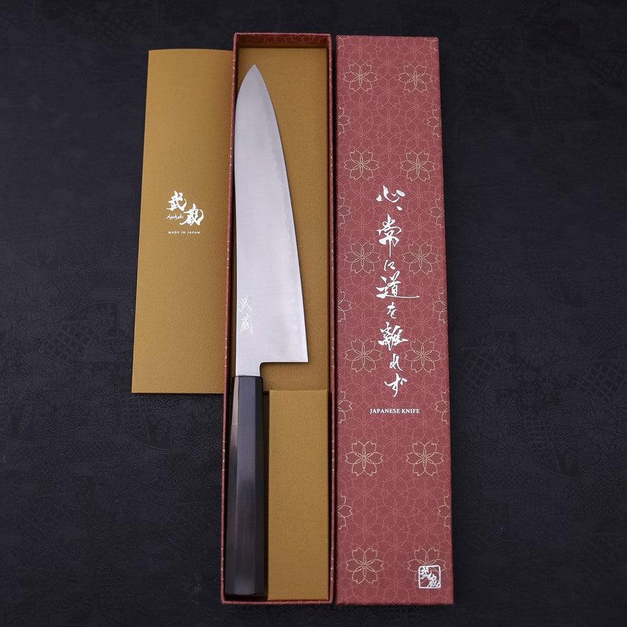Gyuto HAP-40 Poliert Büffelhorn und Ebenholz Griff 240mm-[Musashi]-[Japan-Küchenmesser]