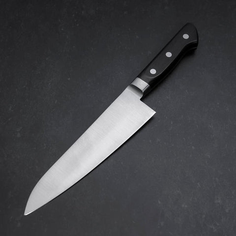 Gyuto Molybdän Poliert Schwarzer Westlicher Griff 180mm-[Musashi]-[Japan-Küchenmesser]