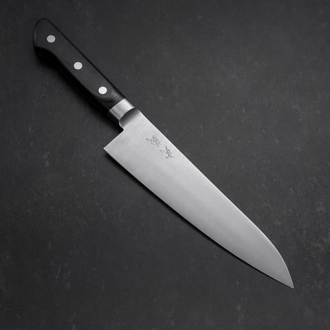 Gyuto Molybdän Poliert Schwarzer Westlicher Griff 180mm-[Musashi]-[Japan-Küchenmesser]