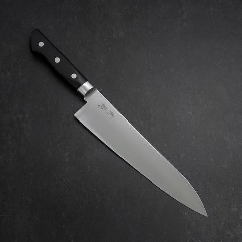 Gyuto Molybdän Poliert Westlicher Griff in Schwarz 210mm-[Musashi]-[Japan-Küchenmesser]